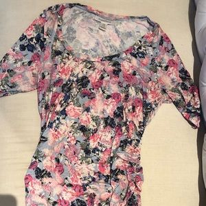 Motherhood Maternity Floral Fitted Dress